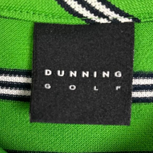 DUNNING GOLF Green Striped Athletic Shirt Mens Size XL - Picture 6 of 10